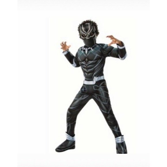 Black Panther LIGHT UP Halloween Costume Med 8-10